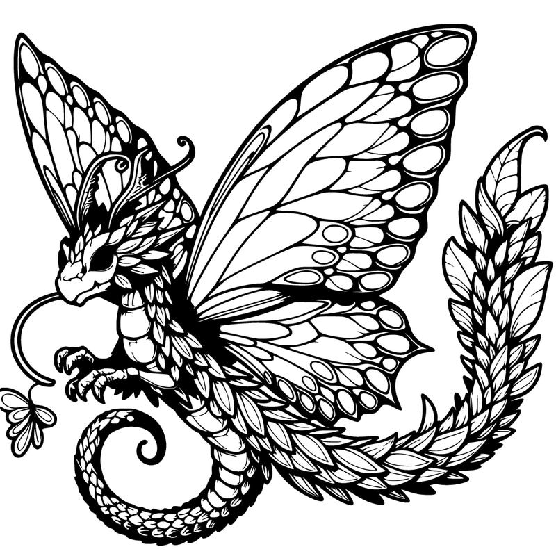 realistic butterfly dragon