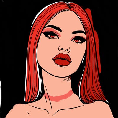 realistic woman with full lips