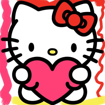 hello kitty with heart