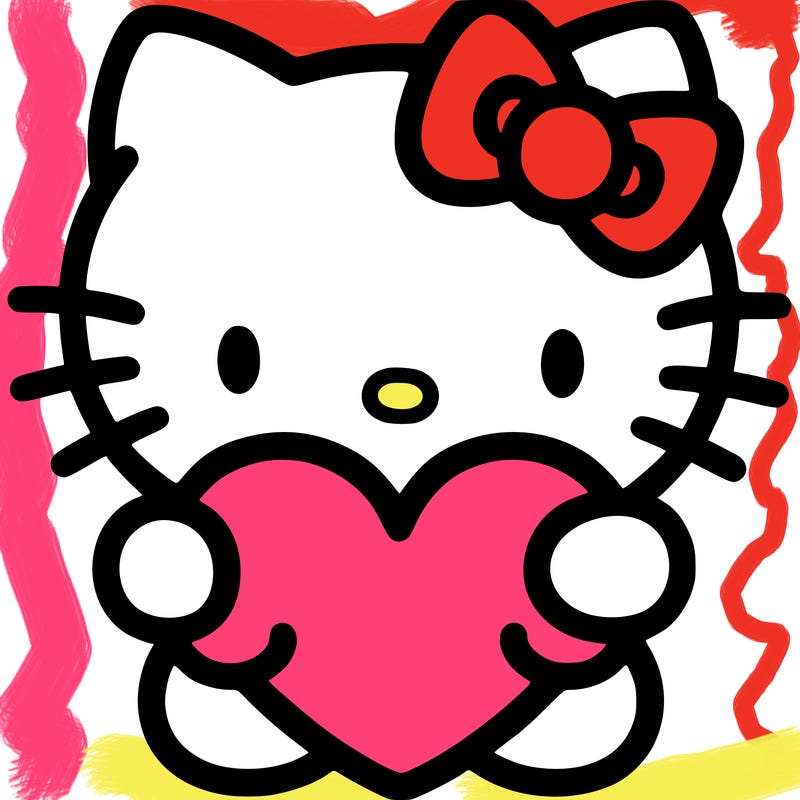 hello kitty with heart
