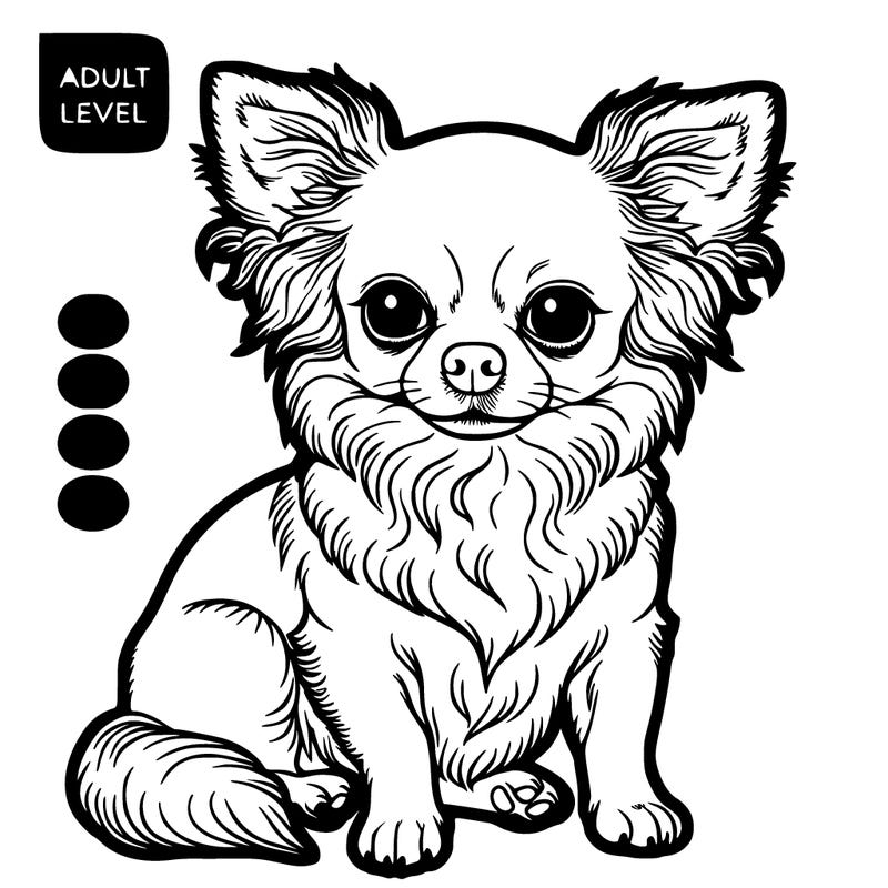 coloring pages, chihuahua, difficult, for adults