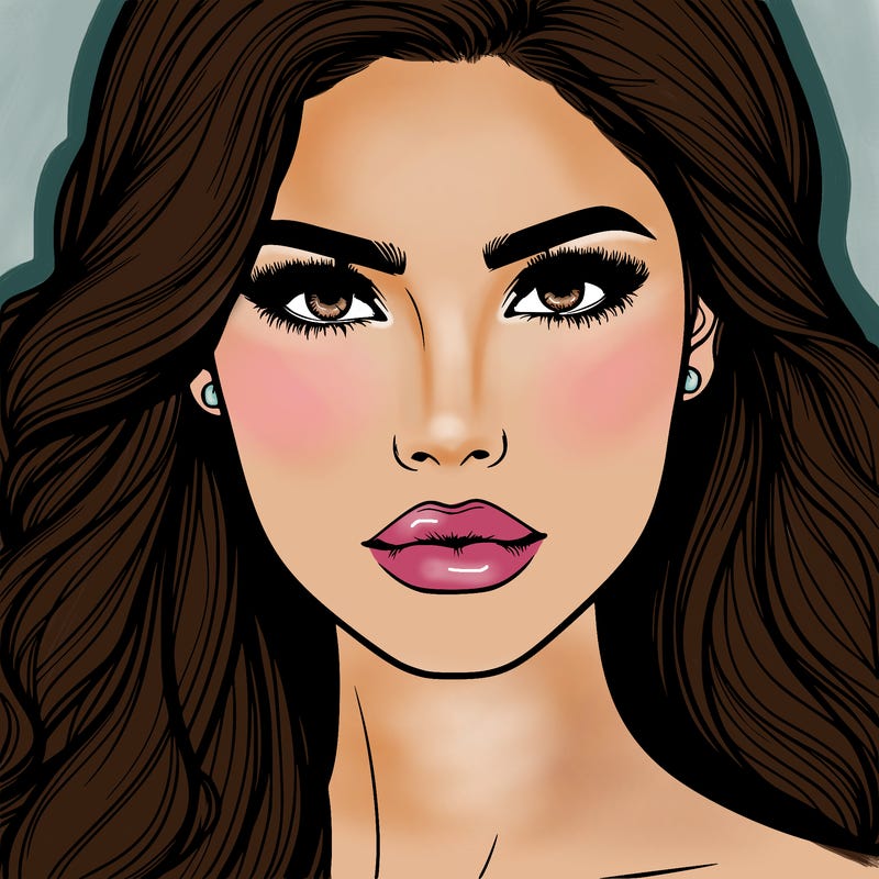 beautiful model face woman realistic
