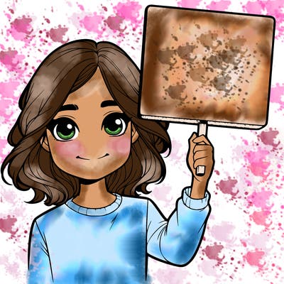 realistic girl holding up a sign