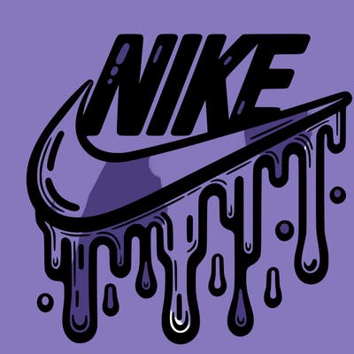 dripping nike logo