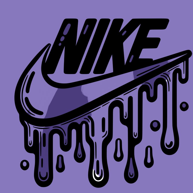 dripping nike logo