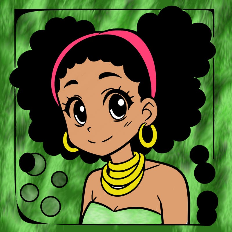 african american anime girl