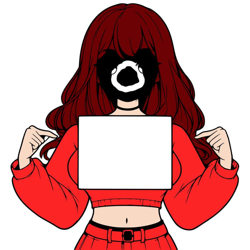 girl holding a blank sign in a long sleeve crop top