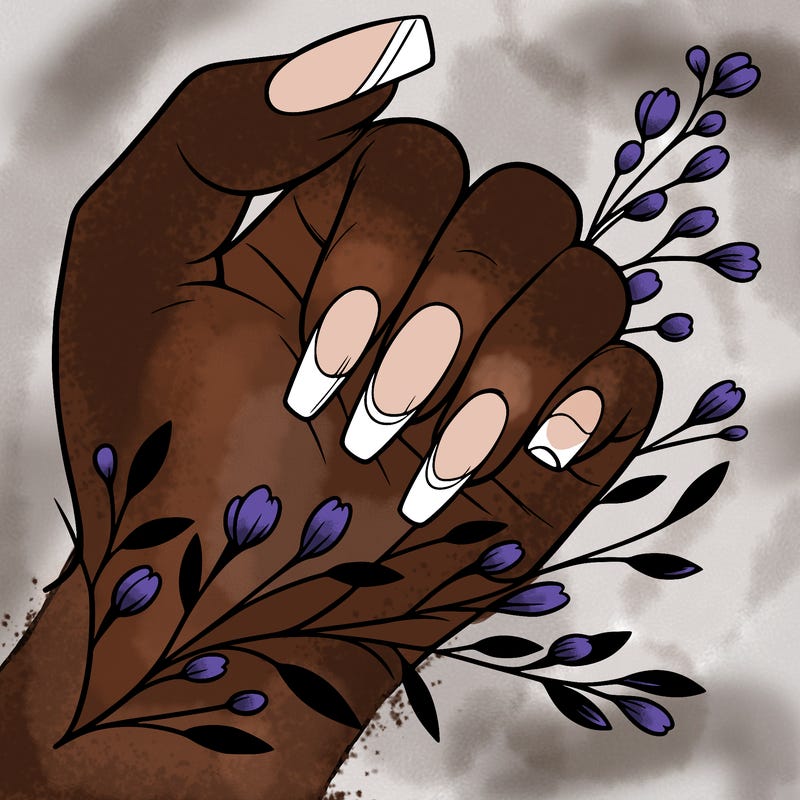 nails with french tip