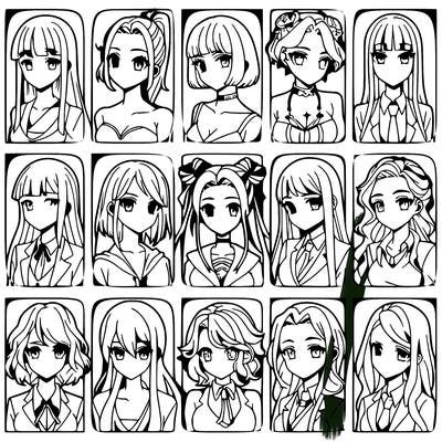 girls that look diffrent anime