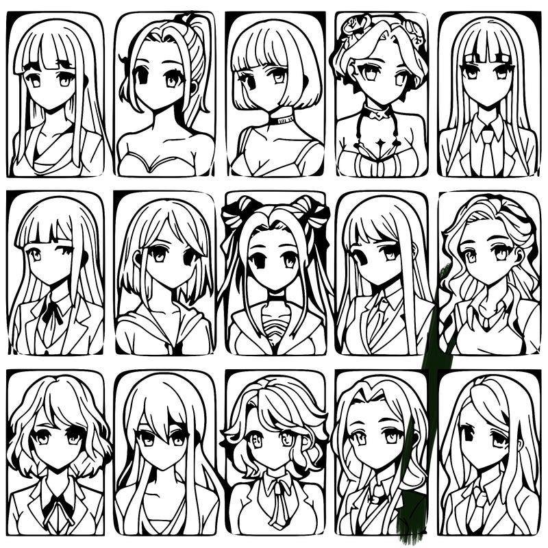 girls that look diffrent anime