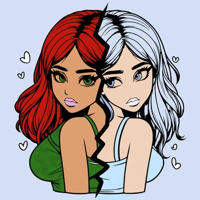 realistic girl split