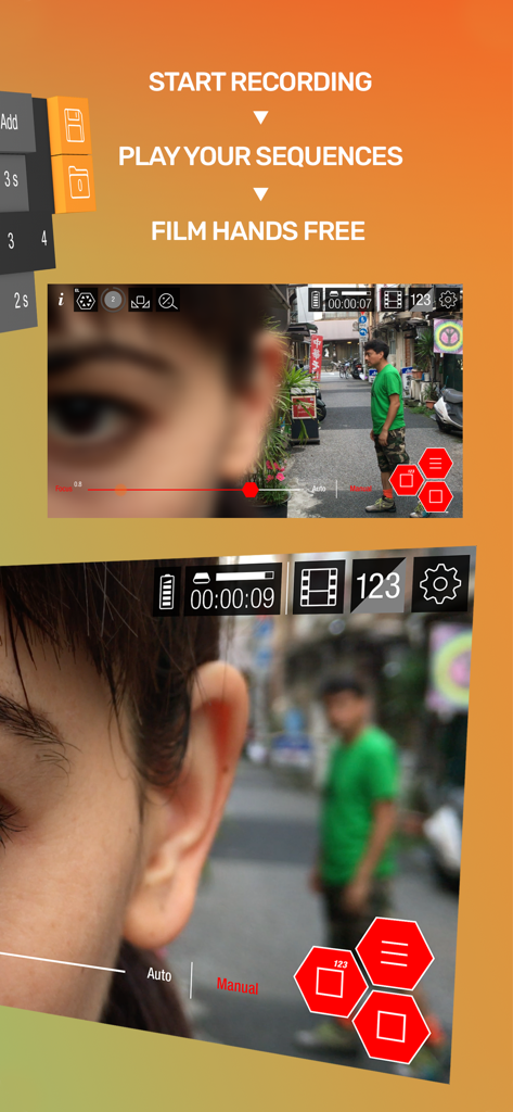 Guerrilla Filmmaker: Camera - Automated camera sequences for hands-free professional mobile filmmaking