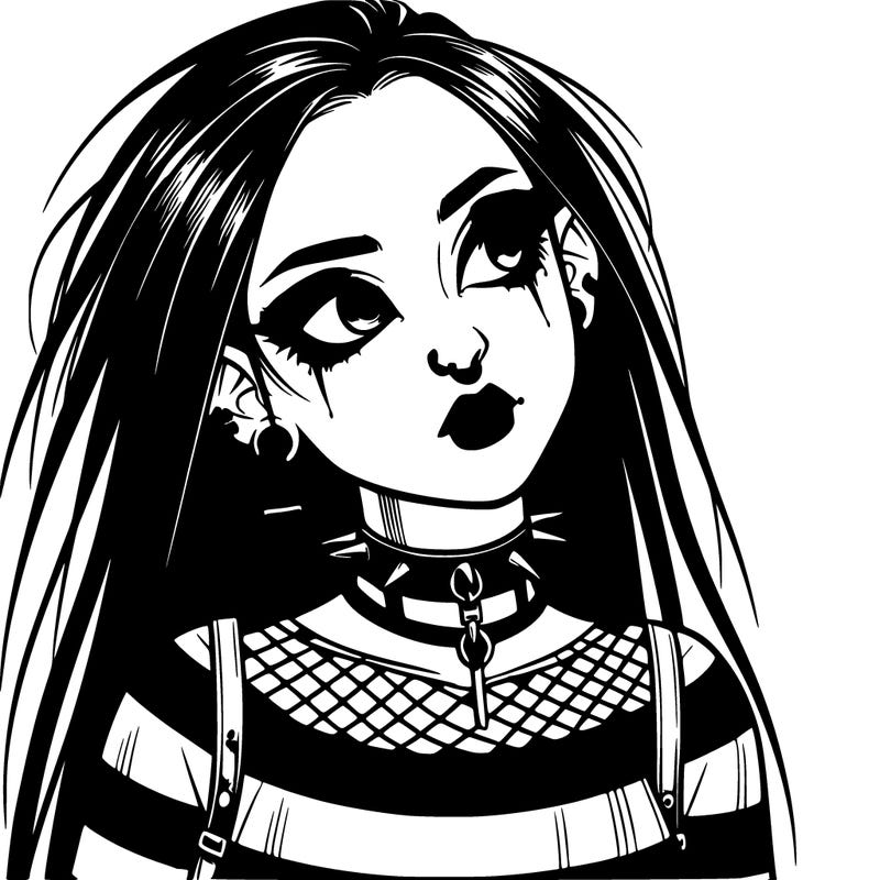 realistic goth girl