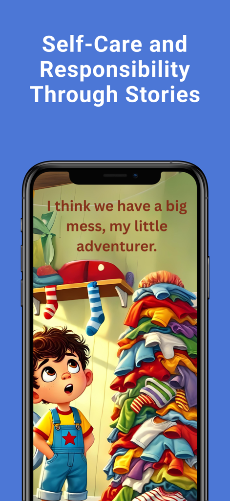 Bambu: Bedtime Stories & Books - Illustrated scene from Bambu app teaching children about responsibility and self care