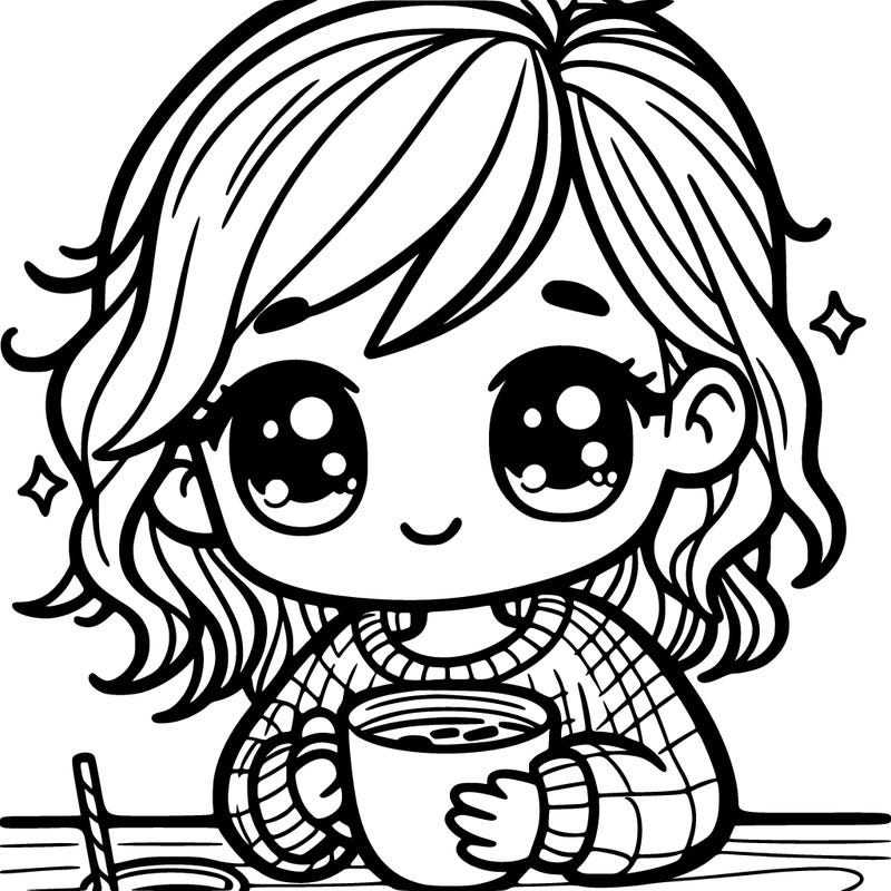 girl drinking coffee