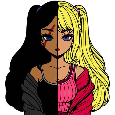 realistic girl split