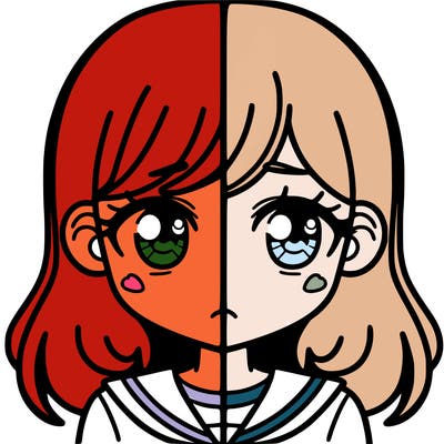 a split of a girl