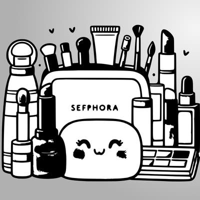 a sephora with make-up and skincare