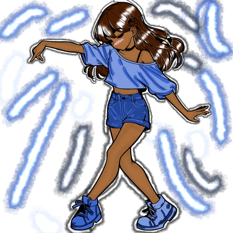 realistic girl danceing