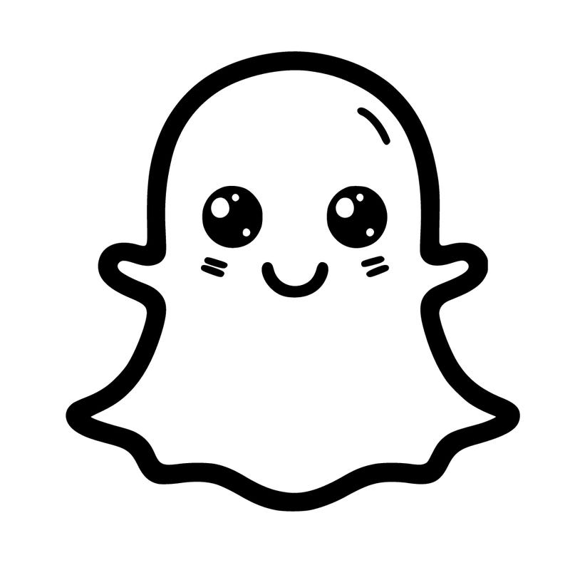 snap chat ghost with no eyes and no mouth