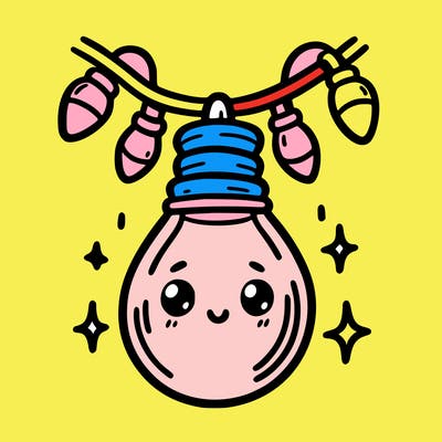 small bulb of a garland