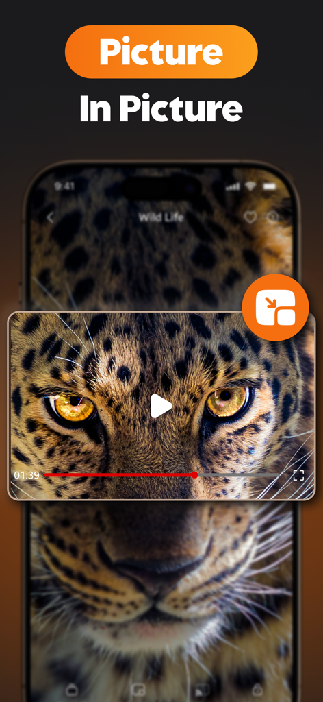 Smart IPTV Player - Online TV - Smart IPTV Player displaying the picture in picture multitasking feature on an iPhone