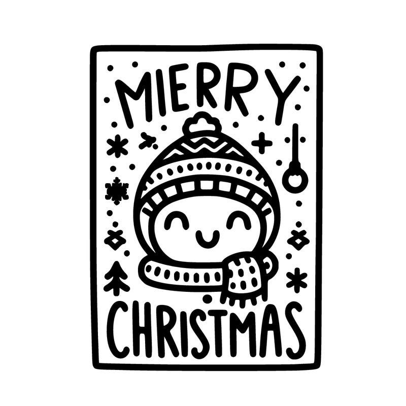 simple merry christmas poster