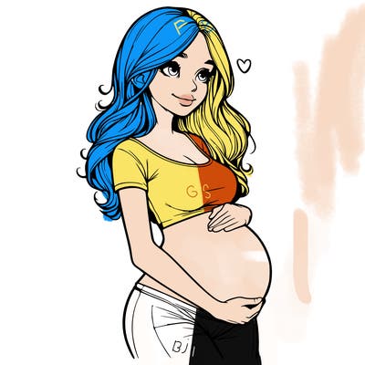 realistic pregnant girl