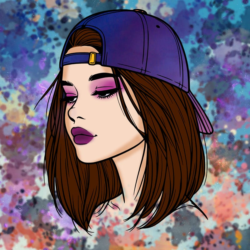realistic  girl with a backwards hat