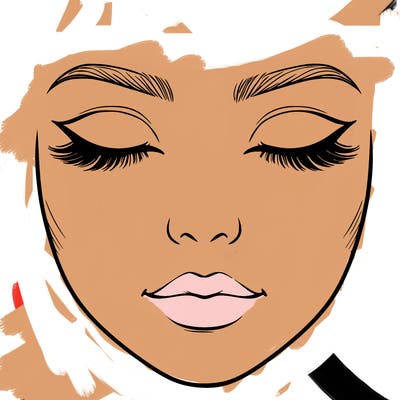 a blank face that i can draw makeup on