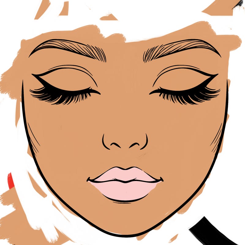 a blank face that i can draw makeup on