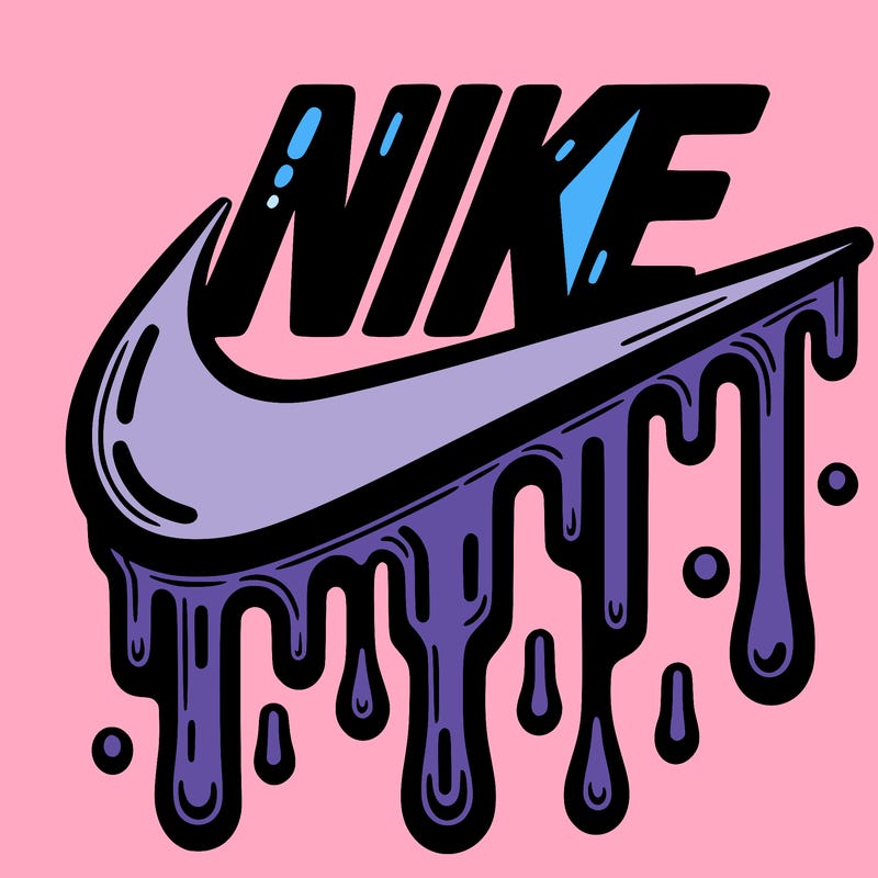 dripping nike logo