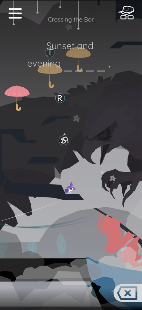 Scattered Verse - A poetry themed word puzzle in Scattered Verse featuring minimalist art and a raven illustration.