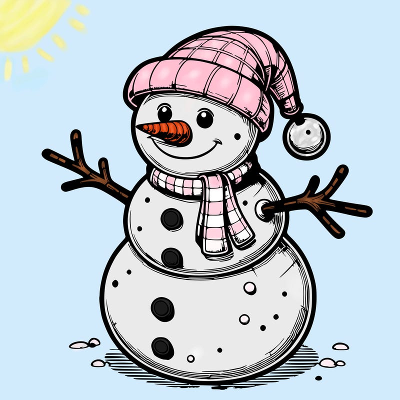 realistic christmas snowman