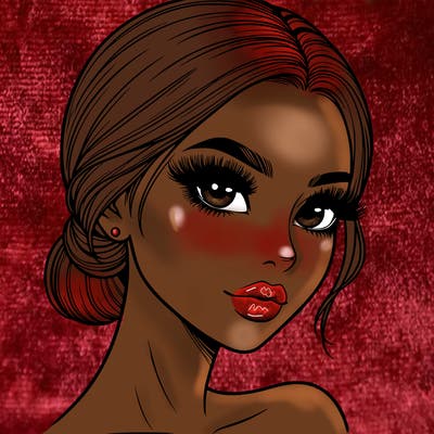 realistic girl with lashes