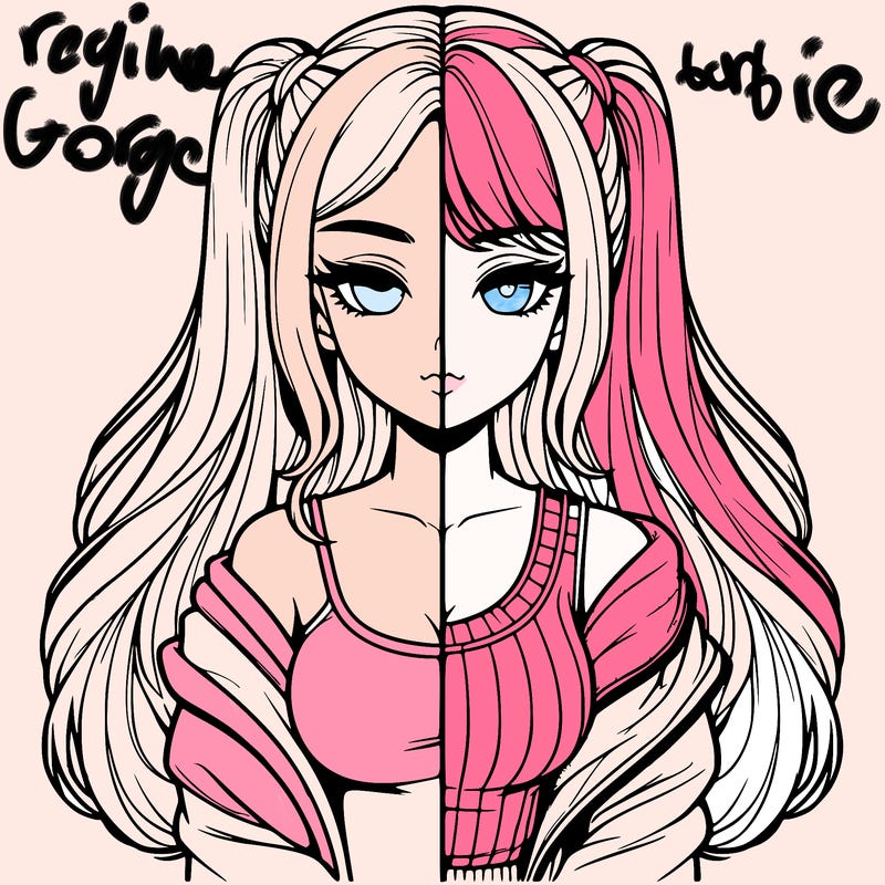 realistic girl split