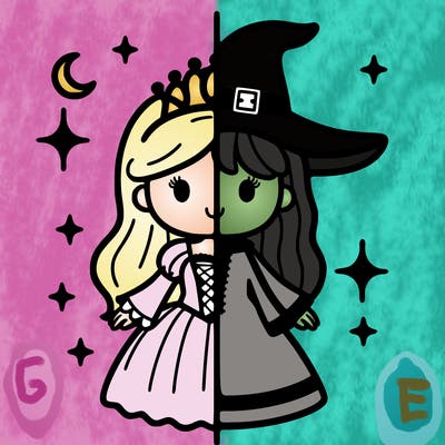 split princess and witch