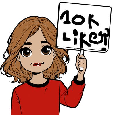 realistic girl holding up a sign