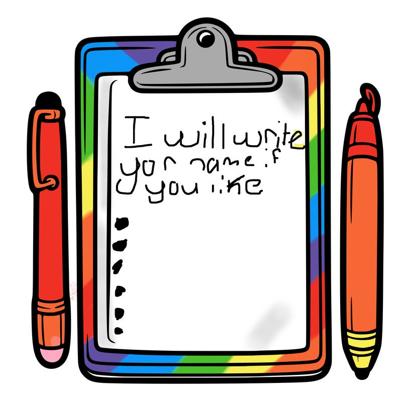 blank clip board with pen