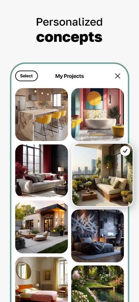 AI Home Design: DecoLab - A gallery of personalized AI generated interior and exterior home design concepts in the DecoLab app