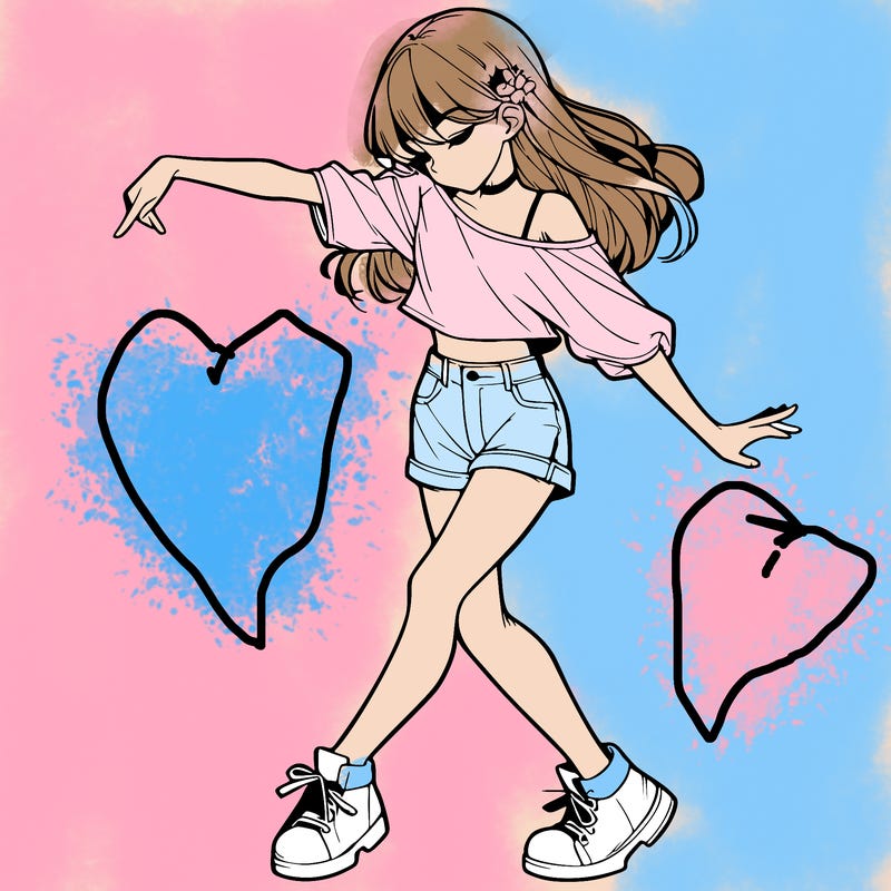 realistic girl danceing