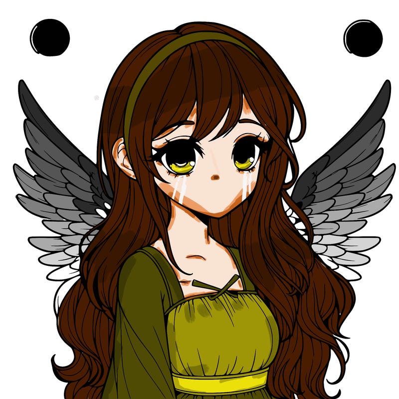 realistic girl with wings