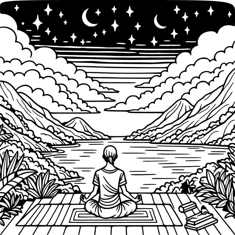 yoga with a pretty view