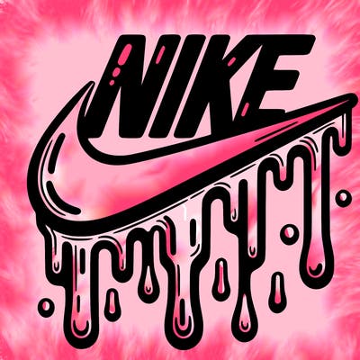 dripping nike logo