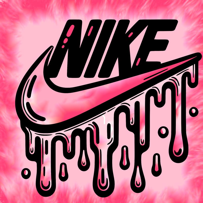 dripping nike logo