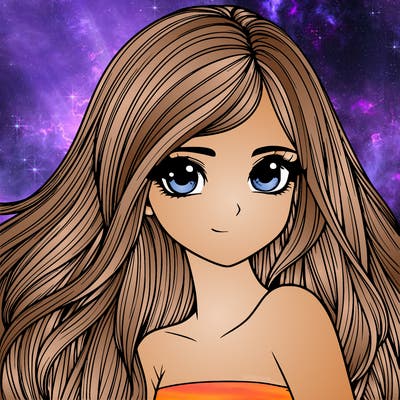 realistic girl pretty long hair