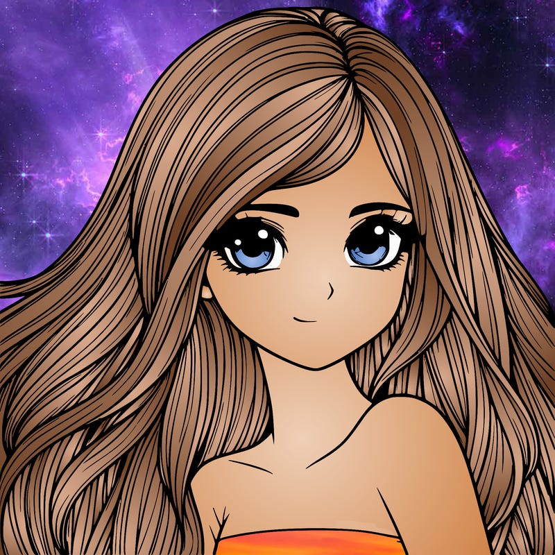 realistic girl pretty long hair