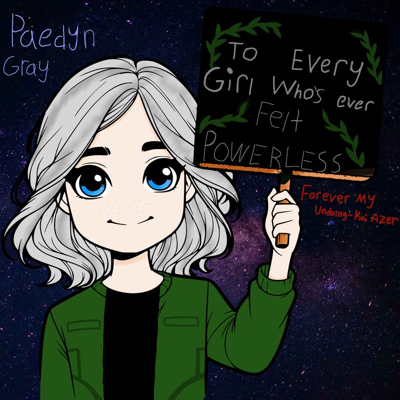 realistic girl holding up a sign