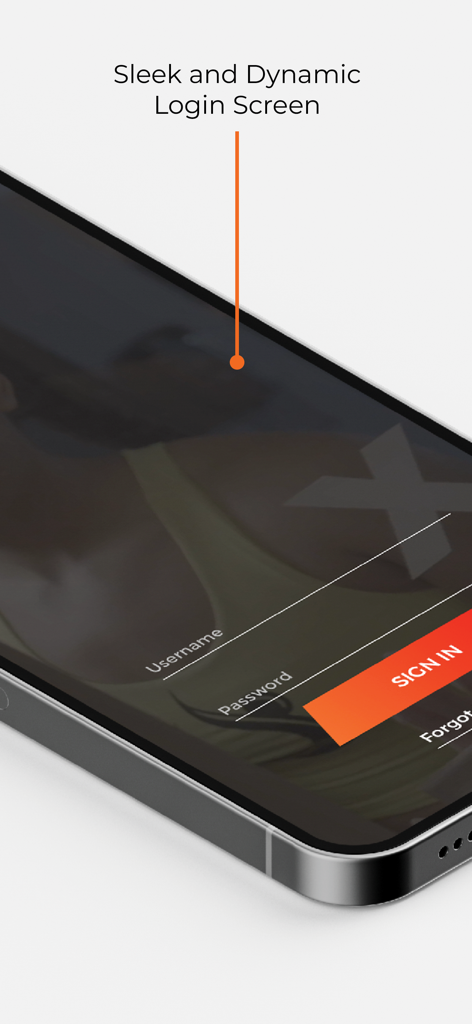 HOTWORX - Sleek and dynamic login screen for the HOTWORX fitness app
