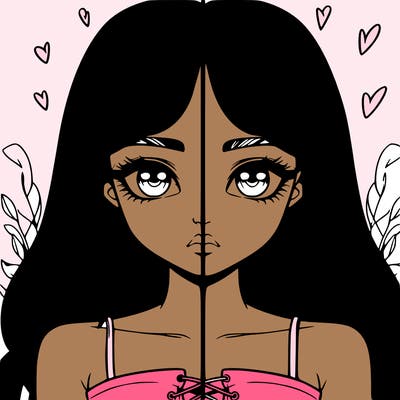 realistic girl split